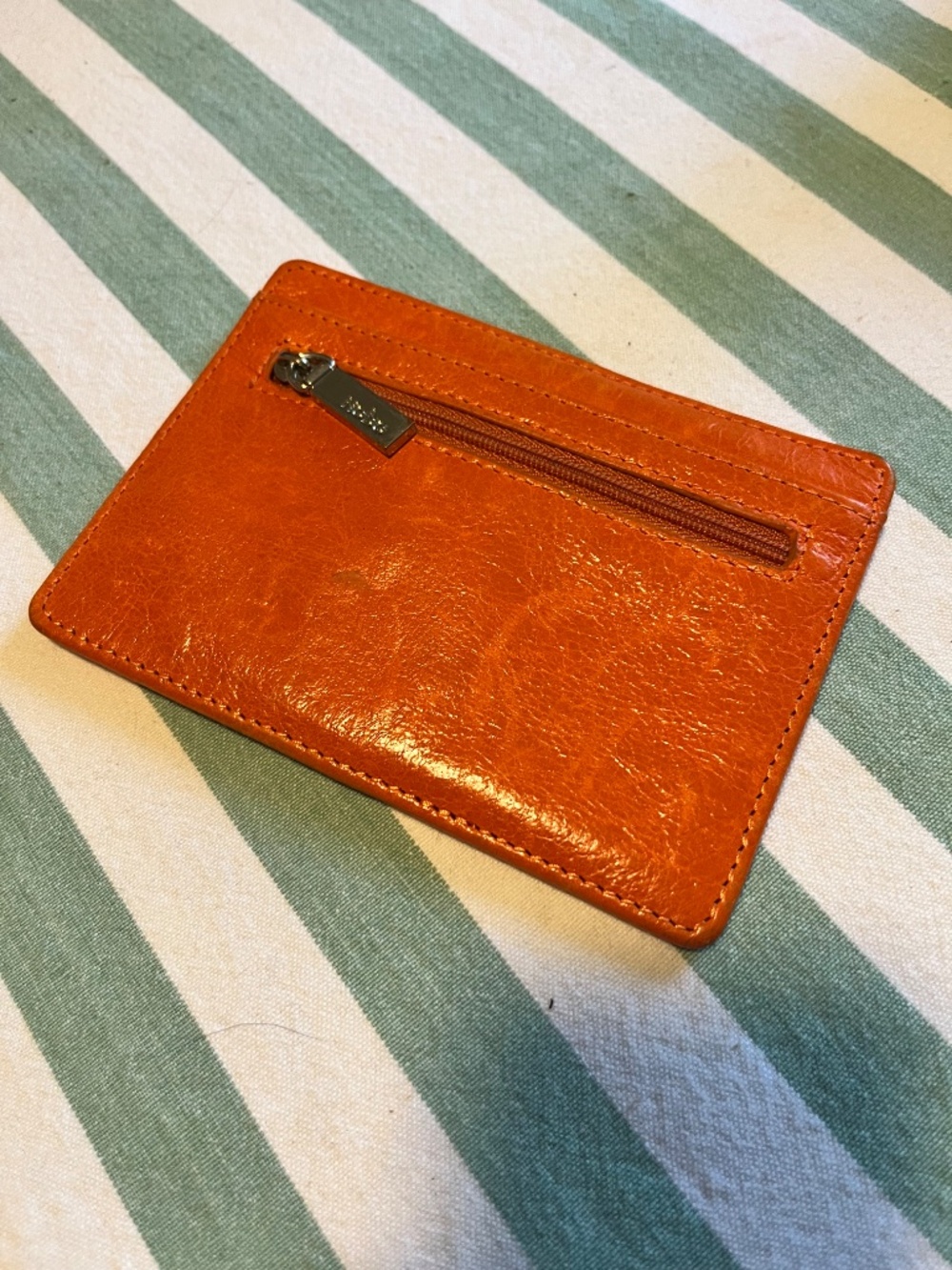 Hobo orange leather flat card wallet - Picture 2 of 2